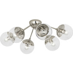 Celeste Ceiling Light Fixture - Polished Nickel / Clear