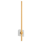 Zora Wall Sconce - White / Industrial Brass / Matte White