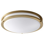 Oracle 18 Inch Wall / Ceiling Light - Aged Brass / Matte White