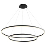 Circulo Two Tier Pendant - Black / Matte White Acrylic