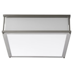 Modulo Ceiling Light Fixture - Satin Nickel / Matte White Acrylic