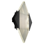 Nova Outdoor Wall Sconce - Black / Clear