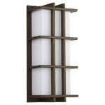 Telshor Outdoor Wall Sconce - Oiled Bronze / Matte White Acrylic