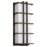 Telshor Outdoor Wall Sconce - Oiled Bronze / Matte White Acrylic