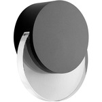 Pavo Outdoor Wall Sconce - Black / Clear