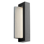 Verve Outdoor Wall Sconce - Black / Brushed Aluminum / Sandblasted Glass