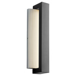 Verve Outdoor Wall Sconce - Black / Brushed Aluminum / Sandblasted Glass