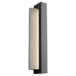 Verve Outdoor Wall Sconce - Black / Brushed Aluminum / Sandblasted Glass