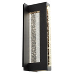 Taurus Outdoor Wall Sconce - Black / Clear Bubble Glass