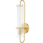 Beck Wall Sconce - Aged Brass / Clear