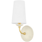 Rhea Wall Sconce - Aged Brass / Ivory / White