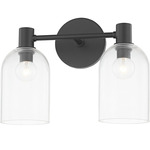 Paisley Bathroom Vanity Light - Black / Clear