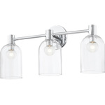 Paisley Bathroom Vanity Light - Polished Chrome / Clear