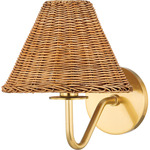Issa Wall Sconce - Aged Brass / Rattan