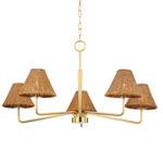 Issa Chandelier - Aged Brass / Rattan