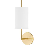 Molly Wall Sconce - Aged Brass / White