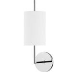 Molly Wall Sconce - Polished Nickel / White