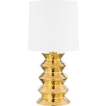 Zoe Table Lamp - Aged Brass / Gold / White