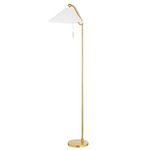 Aisa Floor Lamp - Aged Brass / White