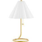 Martha Table Lamp - Aged Brass / Off White