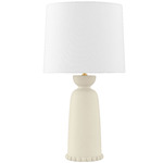 Rhea Table Lamp - Aged Brass/ Ivory / White