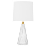 Christie Table Lamp - Aged Brass / Clear / White