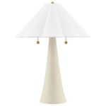 Alana Table Lamp - Aged Brass / Ivory / White