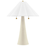 Alana Table Lamp - Aged Brass / Ivory / White