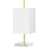 Mikaela Table Lamp - Aged Brass / Marble / White