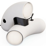 Hyphen Table Lamp - Black / Natural Porcelain