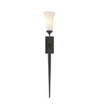Sweeping Taper Wall Sconce - Black / Opal