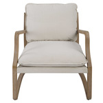 Melora Armchair - Rustic Wood / Natural Linen