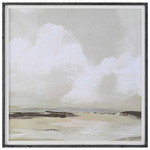 Soft Clouds Framed Print - Espresso / Neutral Color Tones
