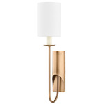Michas Wall Sconce - Patina Brass / White