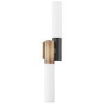 Koa Wall Sconce - Patina Brass / Black / Opal