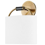 Pete Wall Sconce - Patina Brass / White