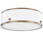 Eli Ceiling Light - Patina Brass / White / Etched Glass