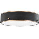 Eli Ceiling Light - Patina Brass / Black / Etched Glass