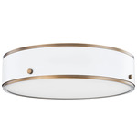Eli Ceiling Light - Patina Brass / White / Etched Glass