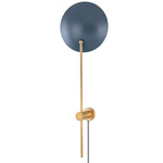 Leif Plug-In Wall Sconce - Patina Brass / Soft Blue