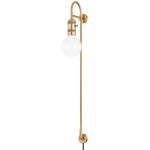 Dean Plug-In Wall Sconce - Patina Brass