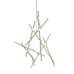 Constellation Aquila Pendant - Satin Brass / White