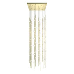 Constellation Andromeda Square Pendant - Satin Brass / Clear