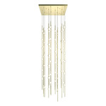 Constellation Andromeda Square Pendant - Satin Brass / White