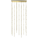 Constellation Andromeda Rectangle Pendant - Satin Brass / Clear