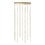 Constellation Andromeda Rectangle Pendant - Satin Brass / White