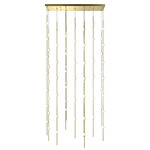 Constellation Andromeda Rectangle Pendant - Satin Brass / White