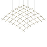 Constellation Aquarius Pendant - Satin Brass / Clear