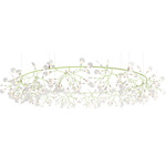 Heracleum III The Big O Chandelier - Green / White