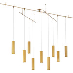 Blok Chandelier - Aged Brass / Aged Brass